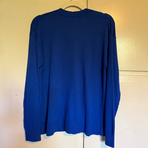 NWT Banana Republic Factory Forever Yarn Blue Cardigan Size Medium Preppy - Picture 8 of 16